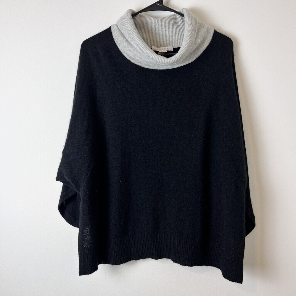 Duffy 100%‎ Cashmere Black Mock Turtleneck Sweater XSmall
